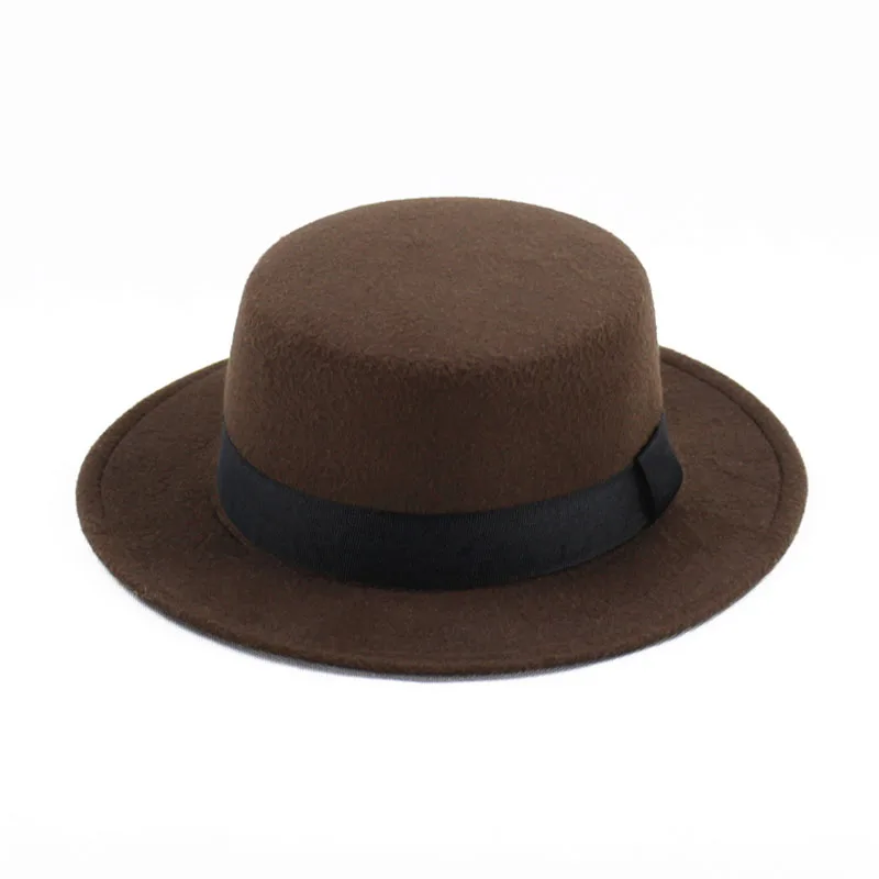 Однотонная фетровая шляпа Fedoras винтажная для женщин и мужчин классический