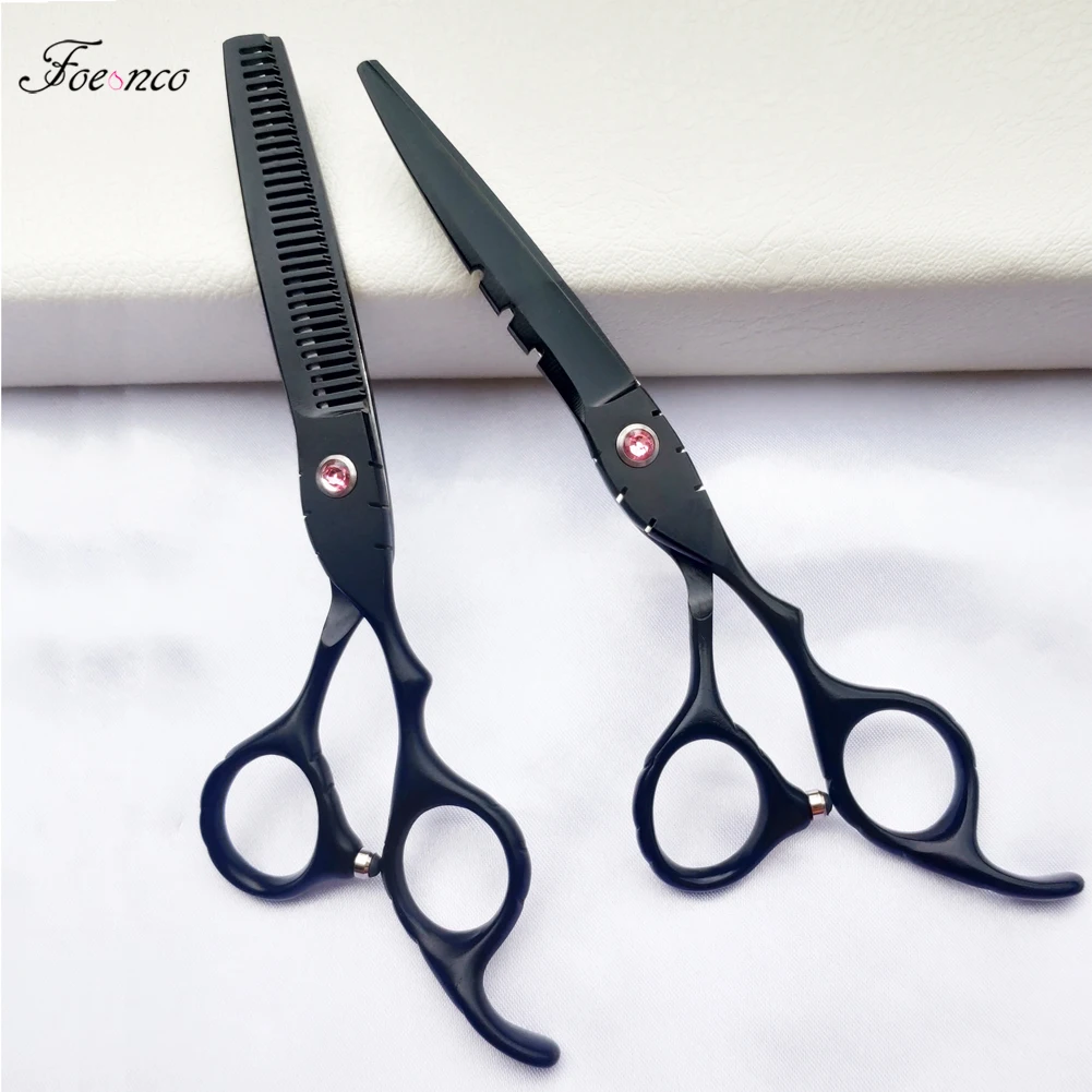 

6.0 Inch Japan Steel 440C Barber Hairdressing Scissors Cutting Shears Thinning Scissors Professional Human Hair Scissors Tesoura