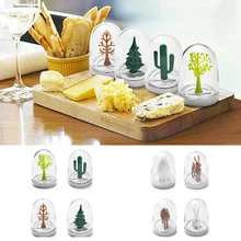 Creative Seasoning Bottle Kitchen Trees Animal Design Jars Can Home Cooking Spice Storage Rack Container 4Pcs/Set With Tray 3