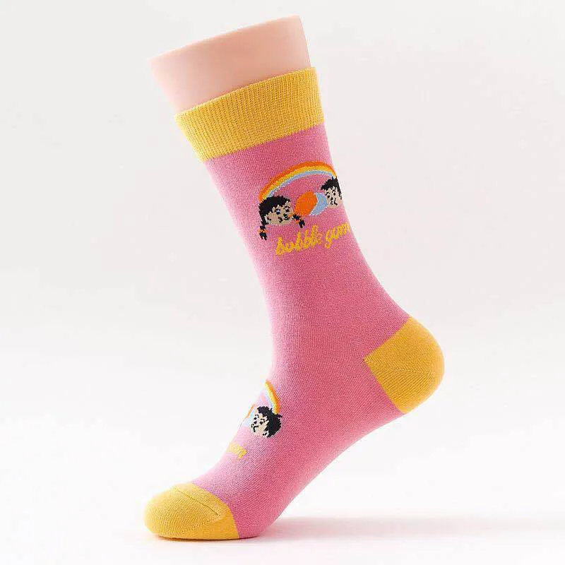 [EIOISAPRA] Новые Креативные носки женские повседневные носки с милыми рисунками из мультфильмов Модные Цветные носки из чесаного хлопка