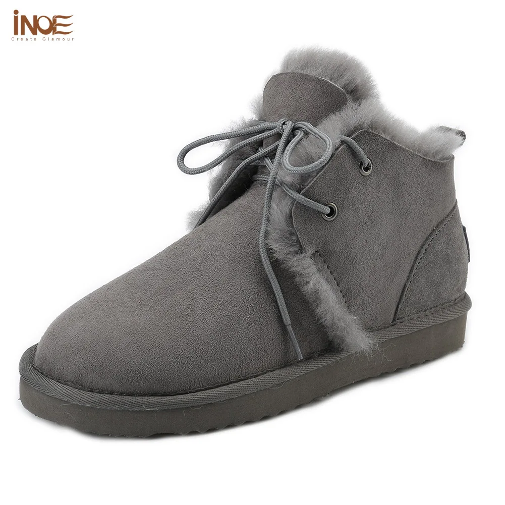 sheepskin lined winter boots