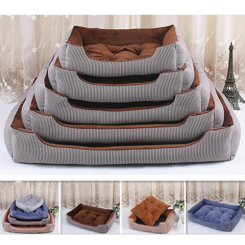 

Universal Striped Dog Cat Cage Mat Warm Removable Blanket Cushion Sofa Protector for Small Big Dogs Golden Terrier