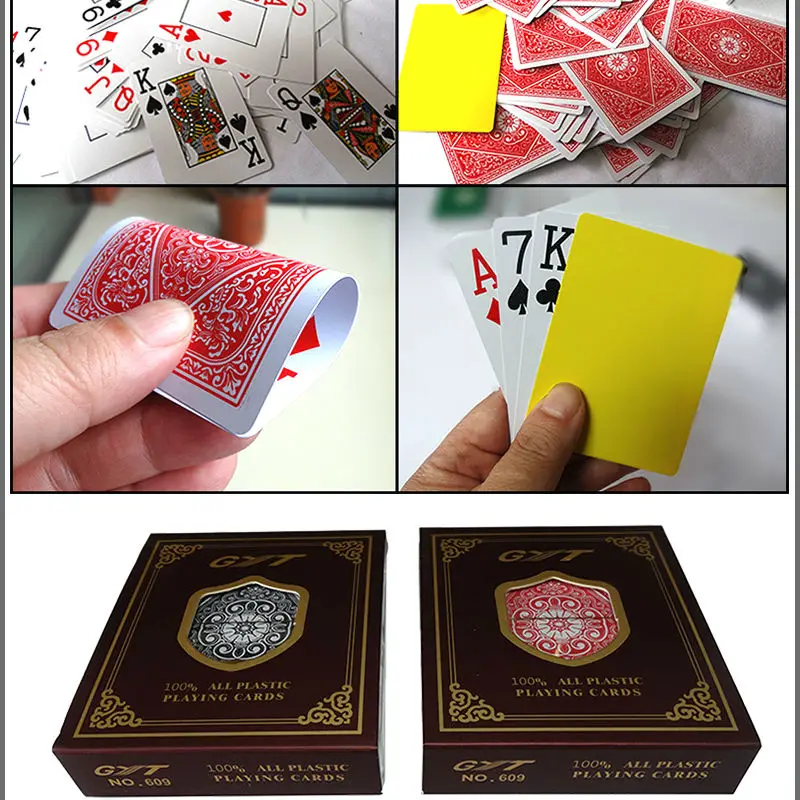 2 шт./лот GYT Poker Card, пластиковая игральная карта, моющаяся двухсторонняя кукольная полировка, размер Poke 2,48x3,46 дюймов, качество казино