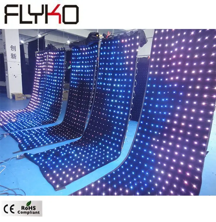 P90mm 3x1m connectible small led backdrop show led curtain decoration