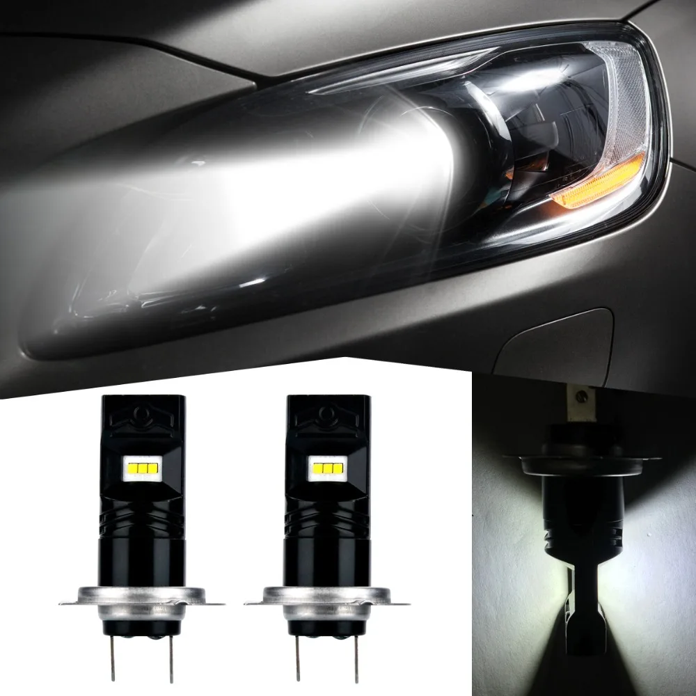 

2pcs Canbus H7 LED Car Headlight Bulb Auto 6SMD LED CSP 6000K White Headlamp Error Free Lamp for Golf 5 Peugeot 407 Universal