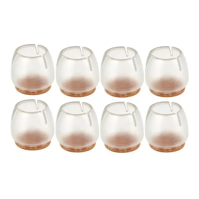 8pcs Round Bottom Square Opening Silicone Chair Leg Caps Feet Pads 8pcs Round Bottom Square Opening Silicone Chair Leg Caps Feet Pads Furniture Table Covers Wood Floor