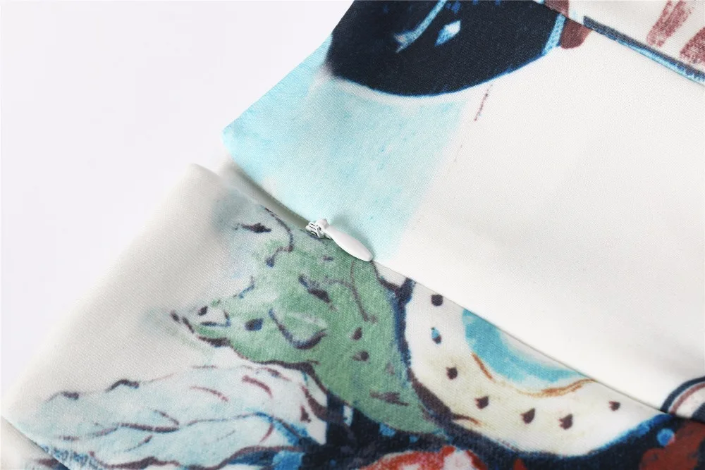 Осень-зима пикантные Для женщин картина облегающее миди-юбка-карандаш с принтом до середины икры женская одежда Saias Femininas 9100