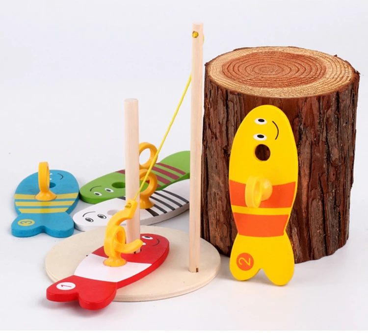 5 шт. Детские деревянные игрушки рыбалка Фишер игрушка Раннее Обучение Деревянный стол игра с другом игрушка для младенцев захват