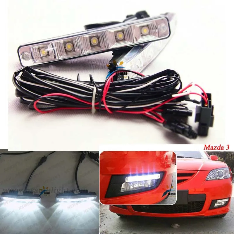 2x 6000k Car Daytime Running DRL Bright Driving Day Light Head Lamp 5