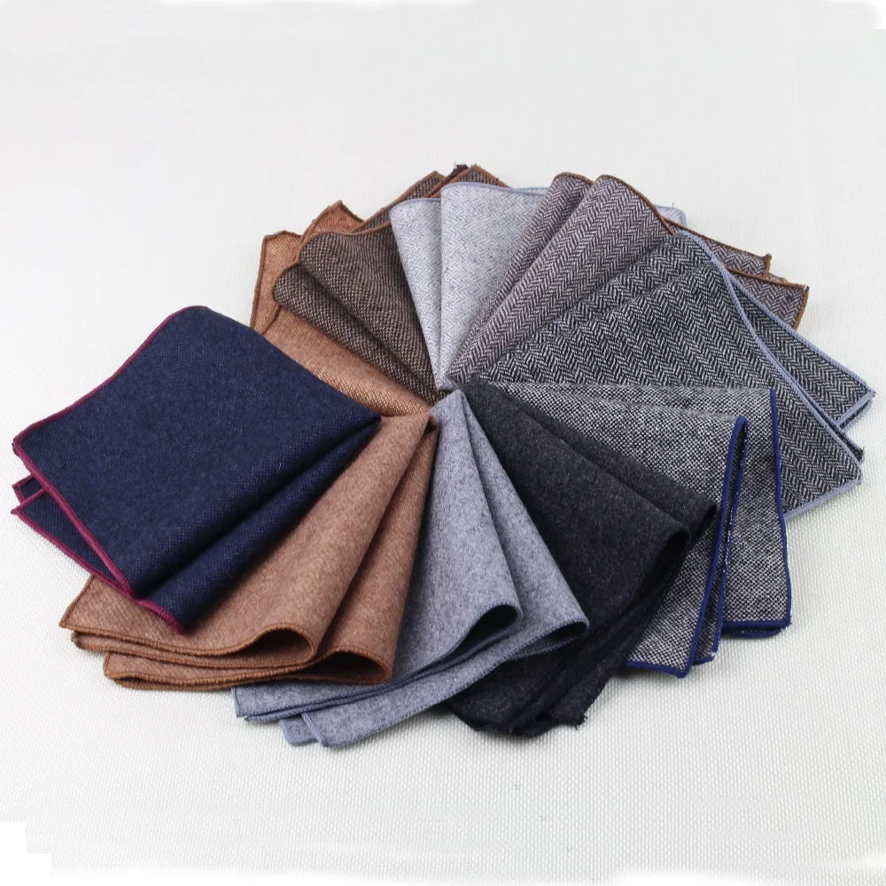 цена High Quality Wool Pocket Towel Suit Small Square Towel Towel Handkerchief Suit Accessories Pocket Scarf Tuxedos Holiday Gifts