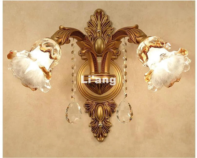 

European Modern Wall Lamps Crystal Wall lamp 2 Lights E14 LED Crystal Wall Lamp Crystal Wall Sconces Light Wall Lustres Lighting