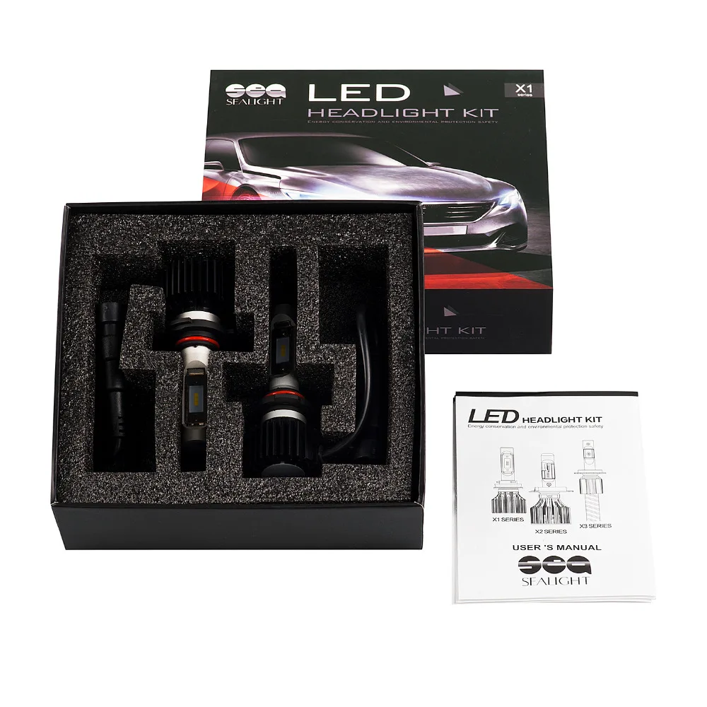 Автомобильные фары SEALIGHT H4/HB2/9003 Hi Lo LED H7 H8/H9/H11 HB3/9005 HB4/9006 H1 ближнего света 6000K 6000Lm