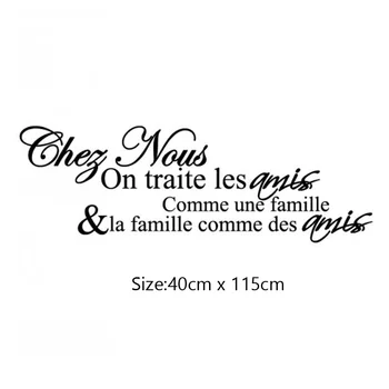 

KUCADA French qoute wall sticker for home decoration removable pvc diy wallpaper mural art decal wall decor WP3916