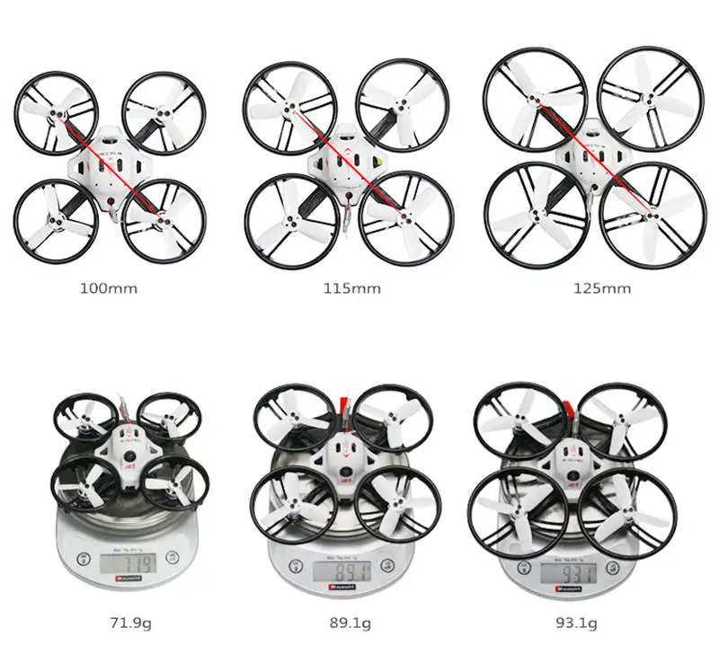 KINGKONG/LDARC ET серия ET100 ET115 ET125 микро FPV гоночный Дрон 800TVL камера 16CH 25mW 100mW VTX BNF