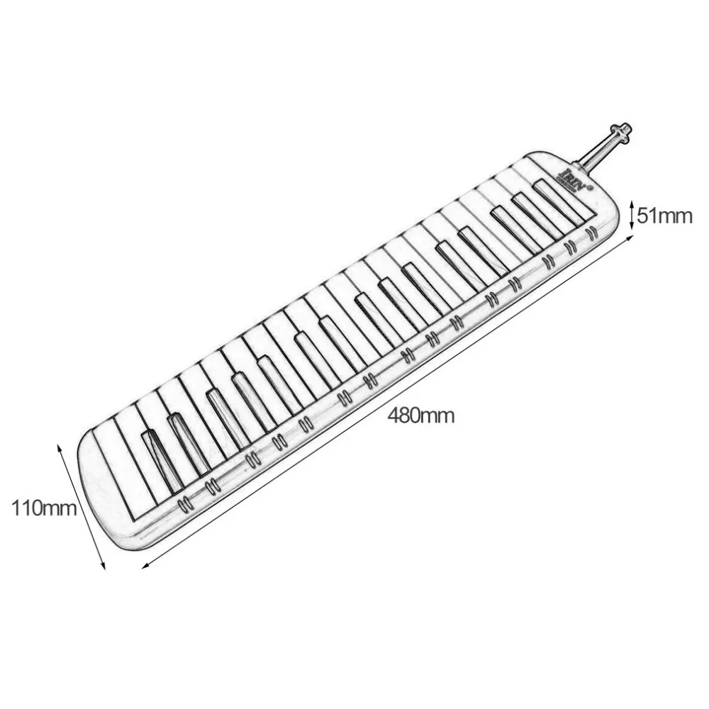 IRIN 37 Фортепиано стиль ключи мелодика детей студентов музыкальный инструмент рот орган портативный губная гармоника Pianica w/сумка для переноски