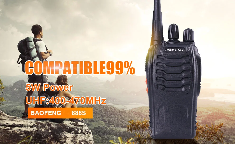 4 шт. Baofeng BF-888S портативное радио UHF 400-470 МГц 5 Вт рация BF888S 16ch двухстороннее радио
