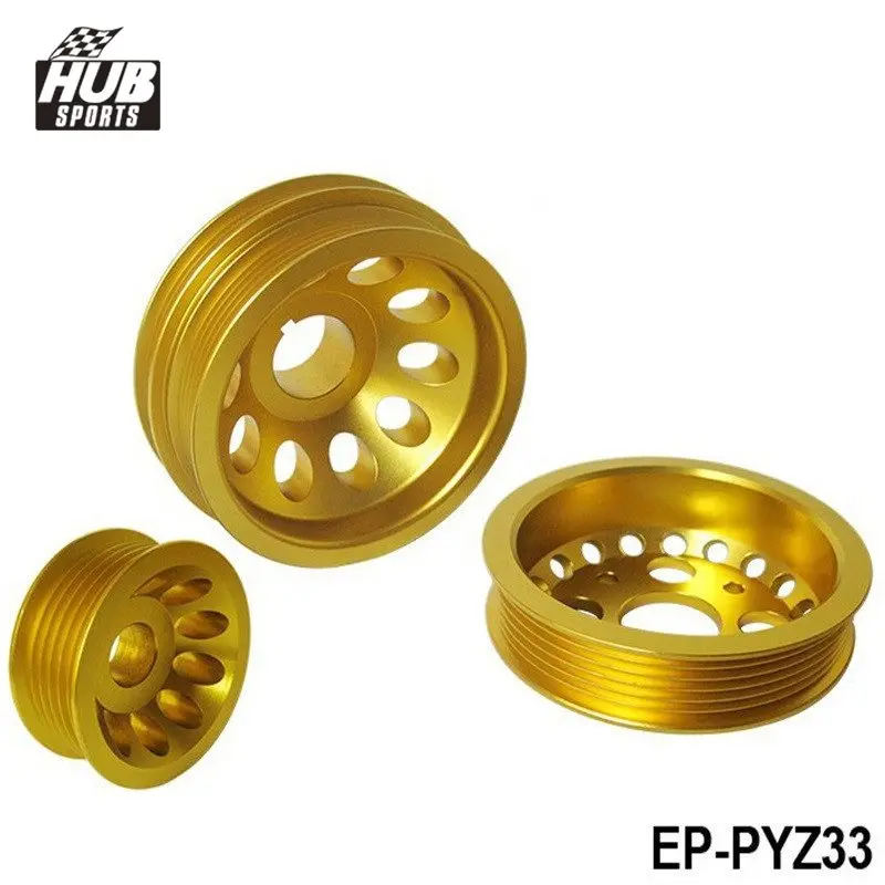 Light Crank Engine Under Drive Pulley Set Aluminium Alloy For Nissan 350Z Fairlady HU-PYZ33
