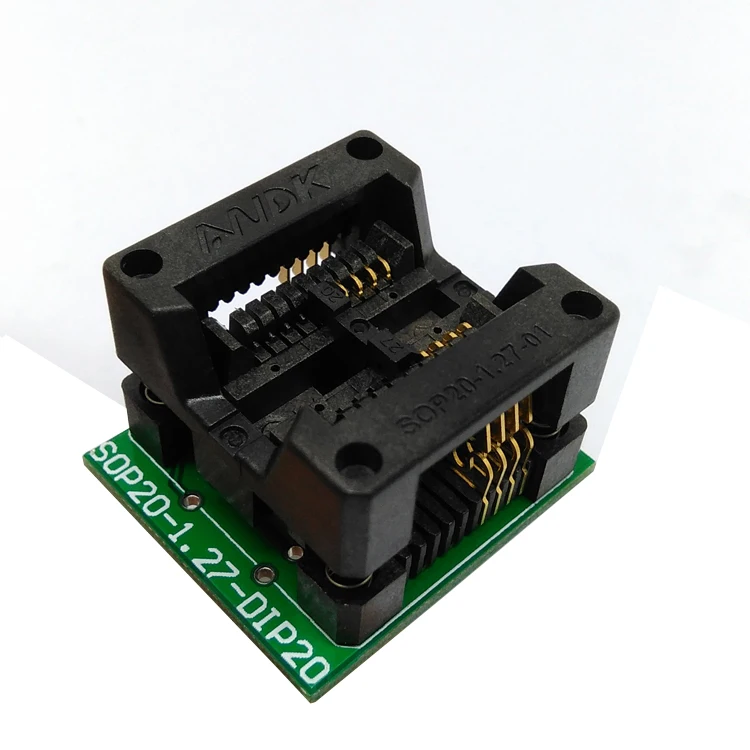 

SOP8 SOIC8 SO8 to DIP8 Broad Body Programming Socket Pitch 1.27mm IC Body Width 5.4mm 209mil Test Adapter Burn in Socket