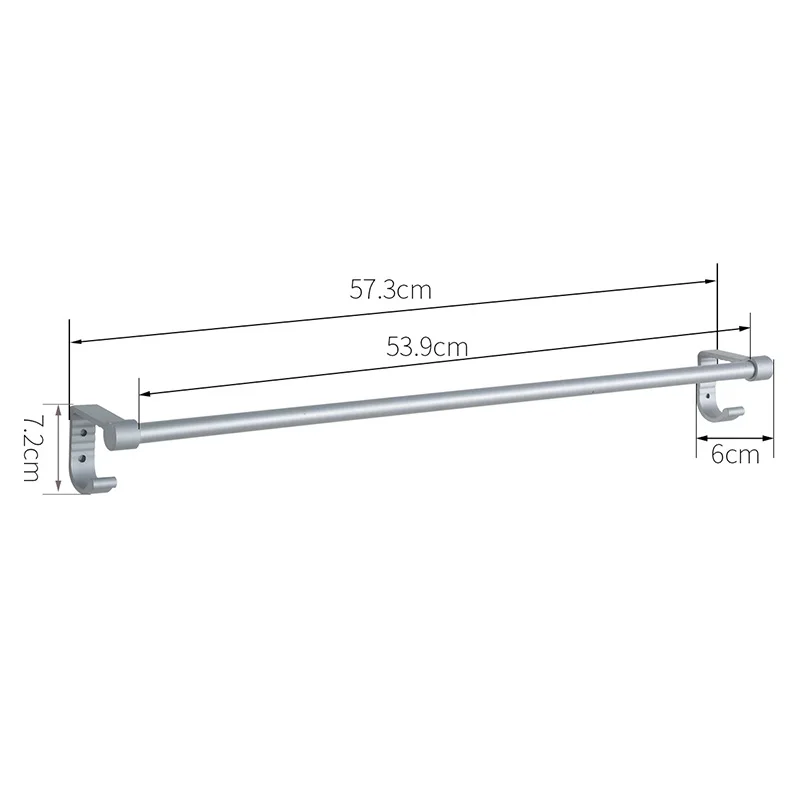 Single Towel Bars ORZ двойная вешалка для полотенец с крючками держатель для кухонных полотенец Настенная вешалка полка для ванной комнаты домашняя кухонная для хранения крюк-держатель - Цвет: Single Towel Bars