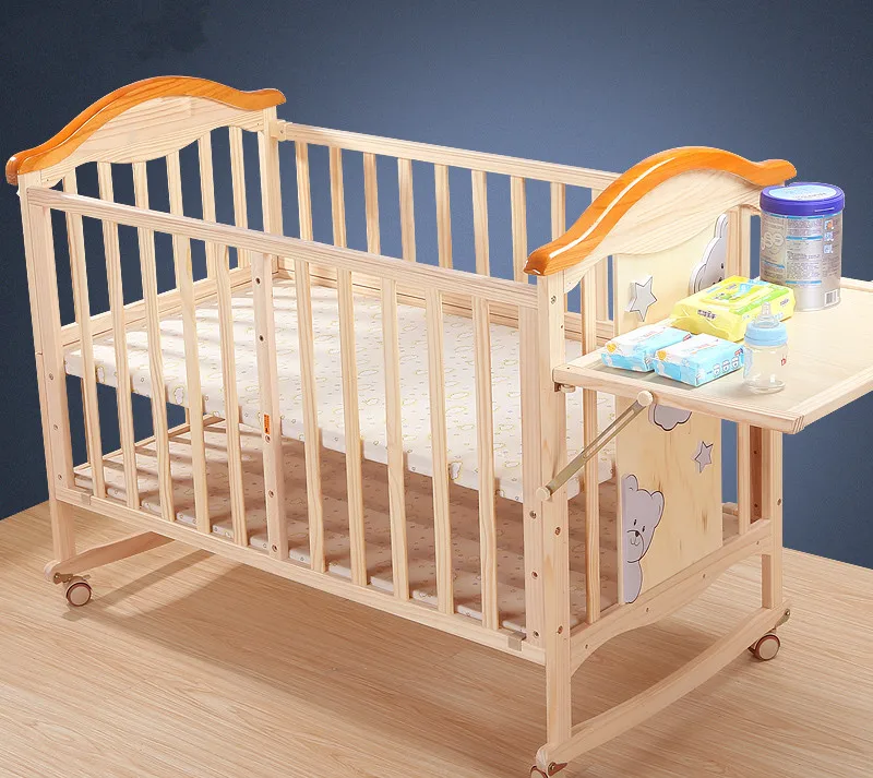 European Style Environmental Baby Bed Multifunctional Baby Crib