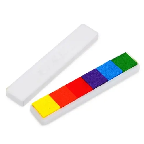 

Multi 6 Color Ink Pad Inkpad Rubber Stamp Finger Print Craft NonToxic Baby Safe