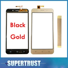 5,0 дюймов для Vertex impress Luck сенсорный экран дигитайзер передняя стеклянная линза черный золотой цвет с клейкой лентой
