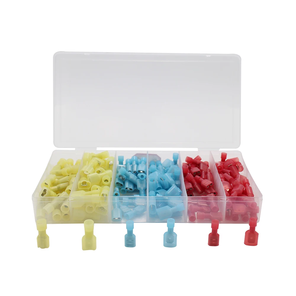 Insulated Spade Terminal Block Connector Electrical Terminals 180pcs