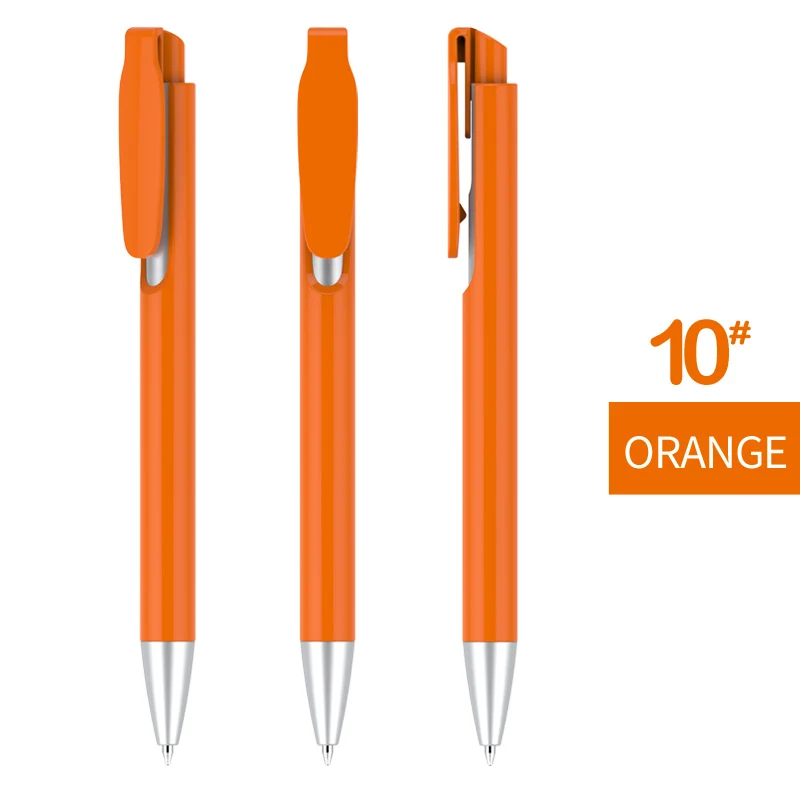 500 шт/партия Пластиковые Рекламные шариковые ручки для письма индивидуальный логотип Подарочный шариковая ручка - Цвет: Orange