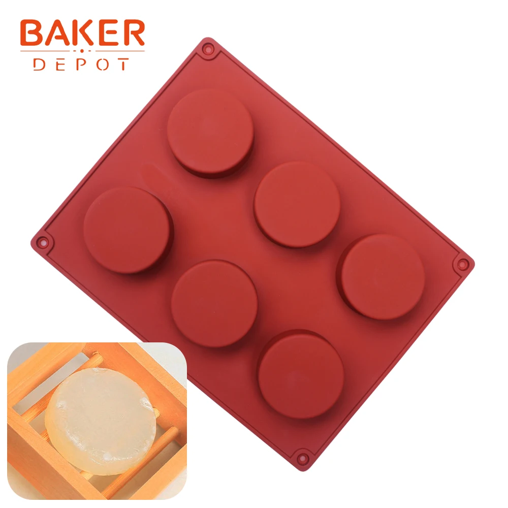 BAKER DEPOT силиконовая форма для формы для изготовления мыла, шоколада, круглая форма для выпечки торта, Форма мыла ручной работы для пудинга и желе, форма для выпечки кондитерских изделий - Цвет: CDY-106