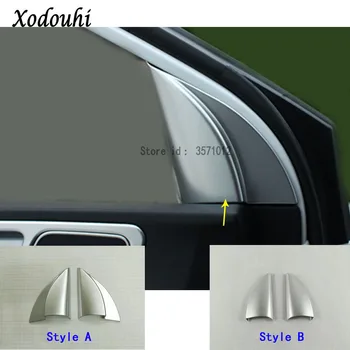 

Top ABS chrome Car A column Audio Speak Window Windshield Side triangle lamp trim 2pcs for Kia Sportage KX5 2016 2017 2018