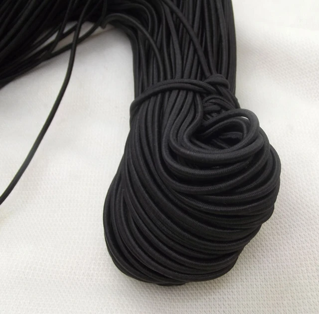 Free Shipping! High Quality 3MM With 100M Black Round Elastic Band Stretch  Rope Bungee Cord Strings DIY Hair Accessories