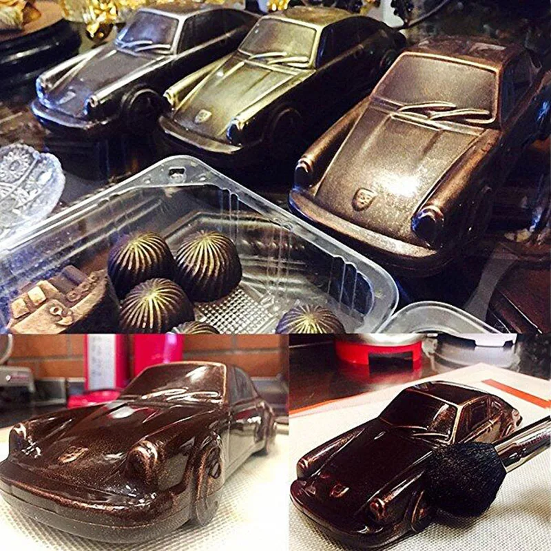 3D шоколадные литье поликарбонатной автомобиля Форма украшение конфет, тортов формы Инструменты для тортов DIY домашний формы для выпечки инструменты леди обуви плесень