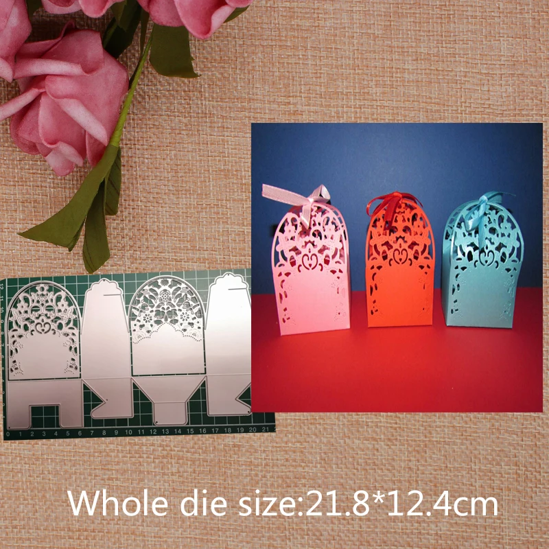 

Gift box Metal Cutting Dies for craft Scrapbooking Stamps DIY Gift Card making Metal Cutting Dies New 2019 21.8*12.4cm