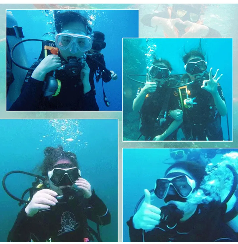 Multicolor Diving Mask Scuba Dive Snorkel Swimming Googgles Tempered Glasses for GoPro Hero 6 5 4 3 Xiaomi Yi 4K SJCAM EKEN H9 (10)