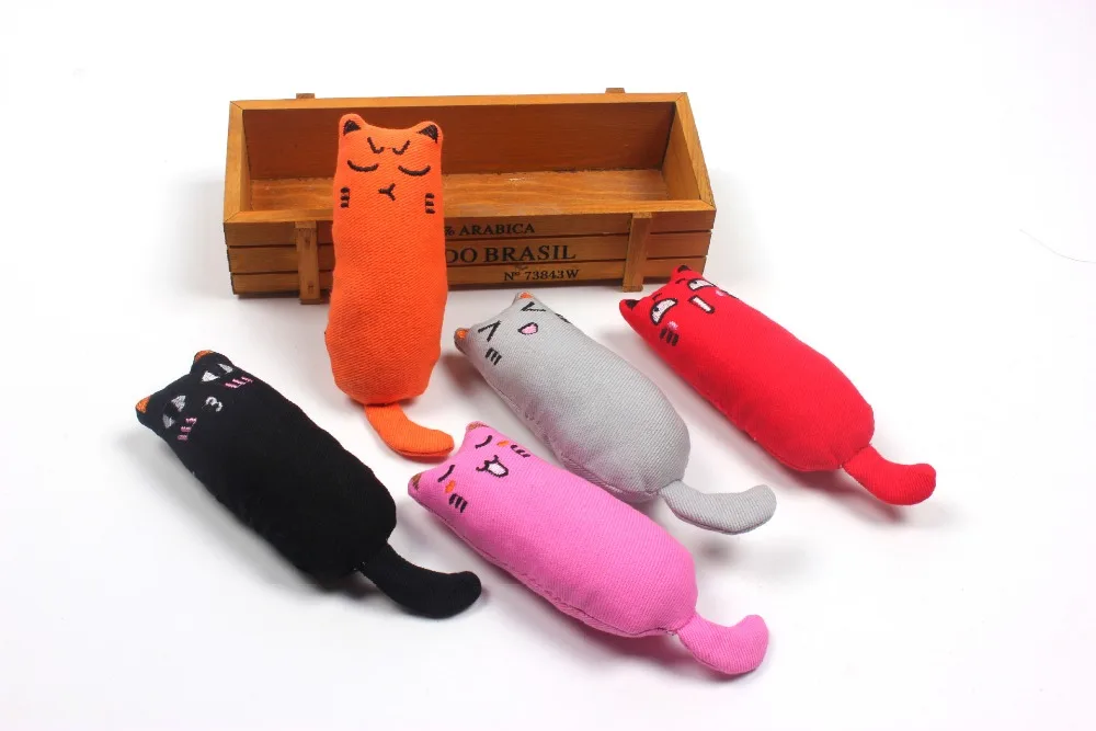Игрушка для кошки милый котенок интерактивные Необычные домашних животных зубов шлифовальные ПП хлопка плюшевые игрушки когти с накатанной головкой кусать кошка жевательные игрушки для кошек