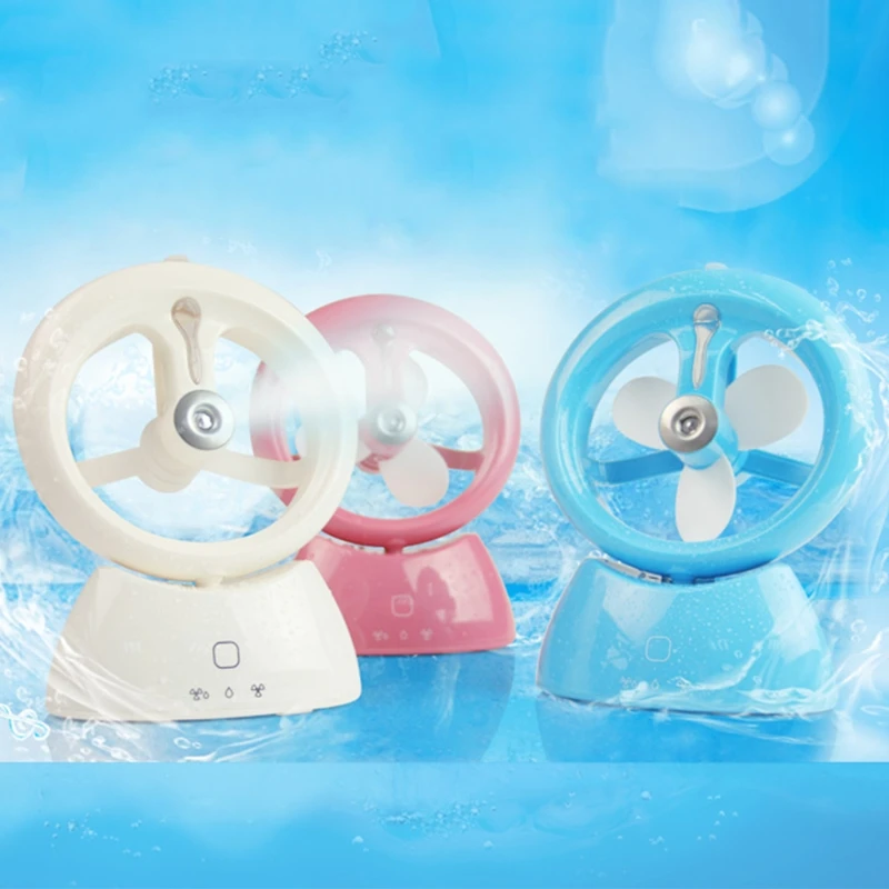 

Free_on Mini Rechargeable Humidifier Fan Handheld Air Cooler Conditioner USB Home Office