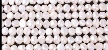 

10 Strand Wholesale 5-7mm White Natural Freeform Freshwater Pearl Beads 15"