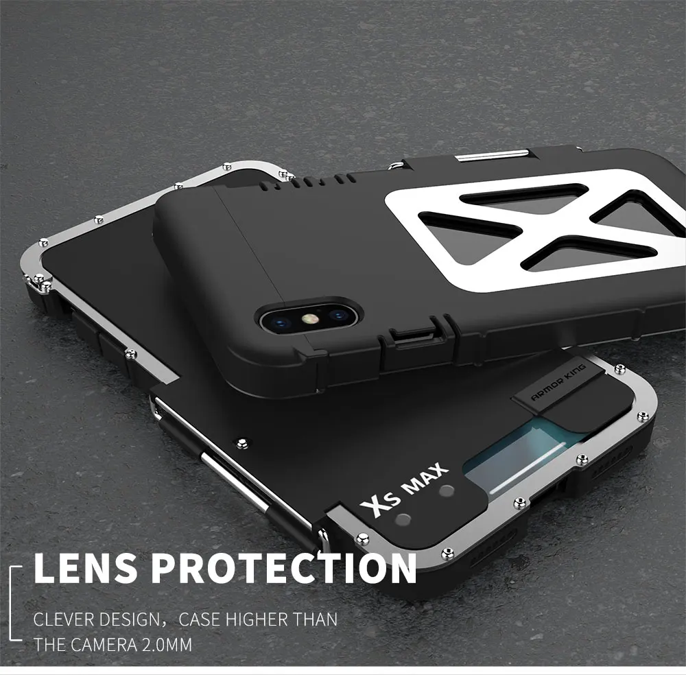 Homem de Ferro para Iphone Móvel para Iphone R-just Original Armadura Inoxidável xs Flip Telefone Case Metal Max xr x Rei Aço 4 Estojos dobráveis