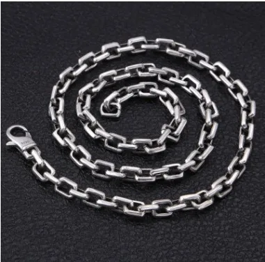 

men necklace big necklaces silver 925 jewelry chain man 7mm 75cm