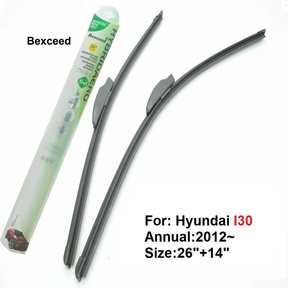 for Hyundai i30 26"+14" Bexceed of Car Windshield flat Windscreen