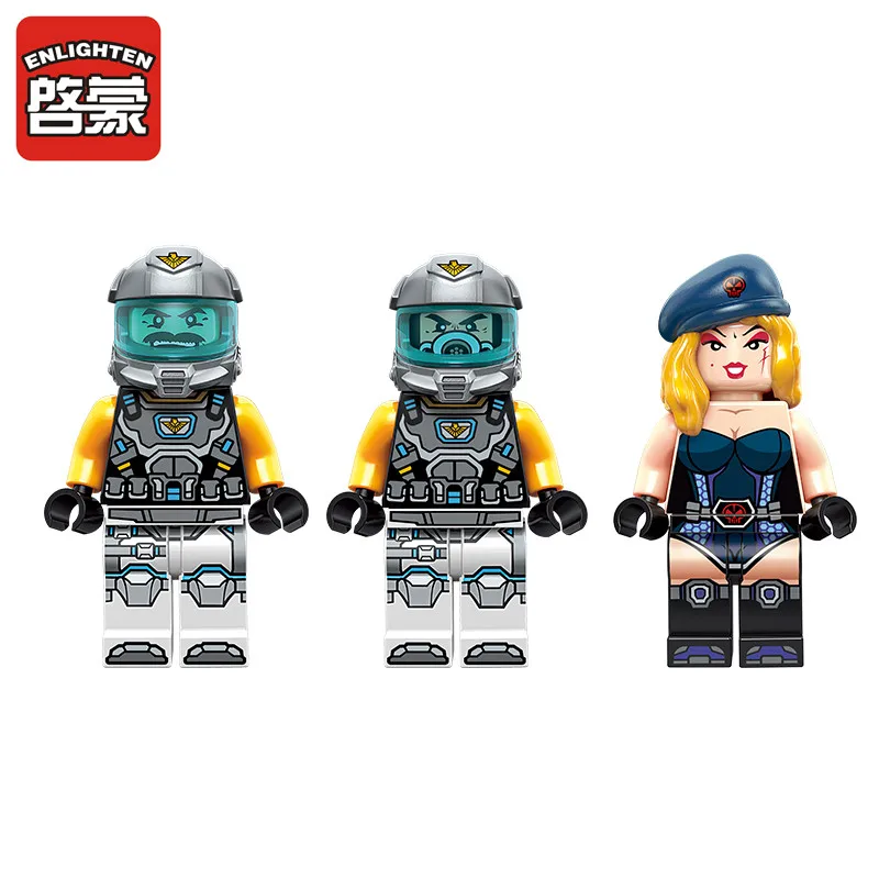  Enlighten Building Block High-Tech Era Air Combat Fighter 3 Figures 406pcs Educational Technic Bric
