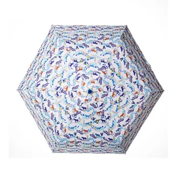 

Silver Coating Three Fold Unbrellas For Thicken Sunscreen Rain Gear Small Parasol Anti-UV Non Automatic Opaque Women Umbrellas