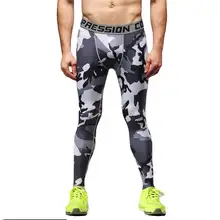 Для мужчин Pro спортивные Gymming быстросохнущие тренировки плотные леггинсы Бодибилдинг работает Тонкий Фитнес Yogaing камуфляж одежда брюки