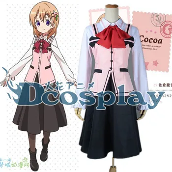 

Is the Order a Rabbit Gochuumon wa Usagi Desu ka Rize Tedeza Kafuu Chino Uniform Dress Skirt Cosplay Costume Free UPS Shipping