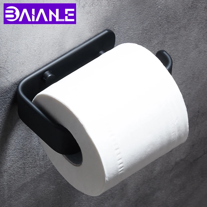 Держатель для туалетной бумаги Черный алюминиевый креативный держатель для туалетной бумаги для ванной комнаты декоративные держатели Настенные бумажные полотенца