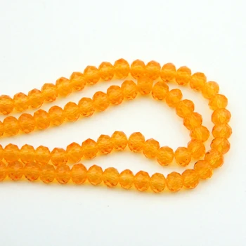 

Wholesale Crystal Ball 8X10mm 720-2880pcs Orange Red Glass Rondelles Ball Beads China Craft Material For Home Decoration