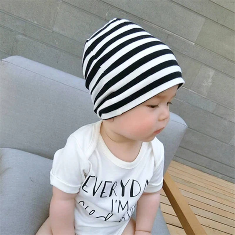 

Fashion Striped Kids Baby Hat Cotton Sleeve Caps for Boys Girls Toddler Baby Cap Children Chapeau Baby Clothing Accessories
