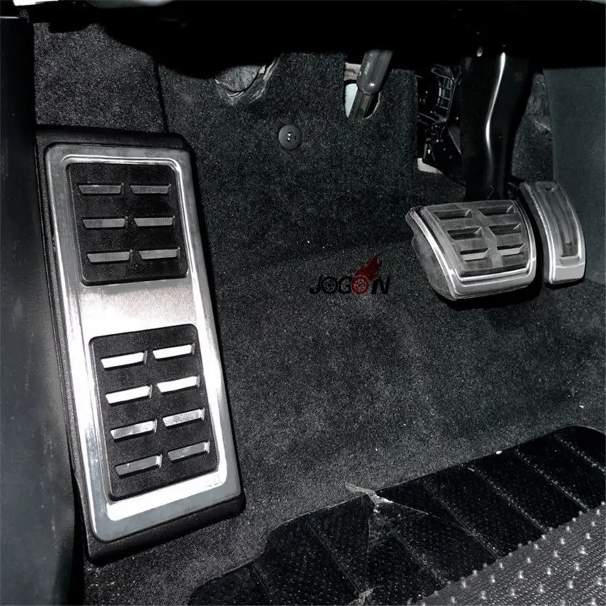 3pcs Fuel Brake Footrest Pedal Plates Pads Cover AT For VW Golf 7 MK7 VII GTI R 2013- 2017 JETTA MK7 2018 2019