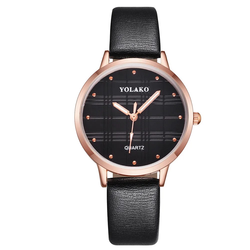 Для женщин Повседневное кварцевые Кожаный ремешок Новый аналоговые часы для женщин часы кожа наручные Watch10.31