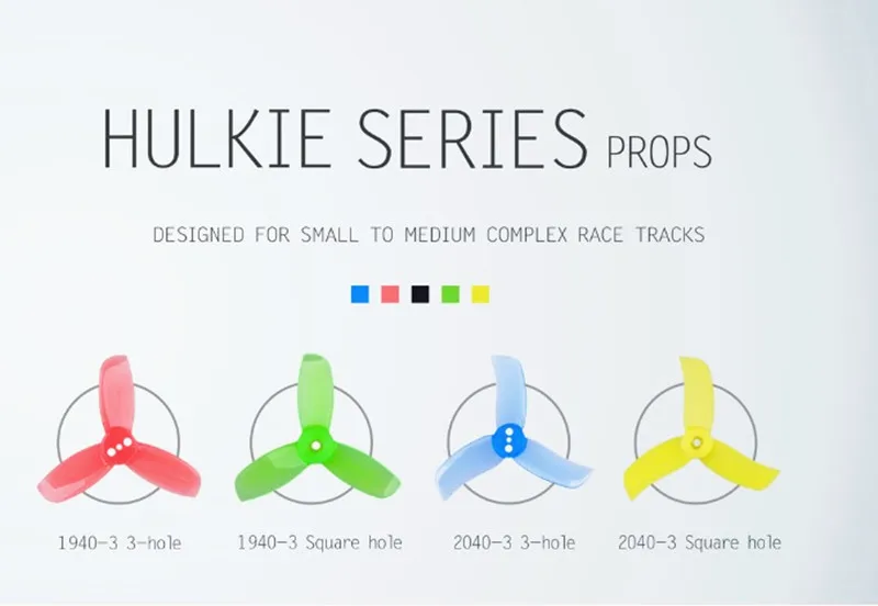 GEMFAN Hulkie Series 1940 3-blade Propeller for 1103 1104 Brushless Motor KINGKONG TINY GT7 GT8 ET100 Indoor FPV Racing Drone (1)